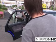 Hot Japanese babe fucks him in the car 4/16