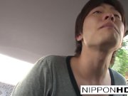 Hot Japanese babe fucks him in the car 8/16