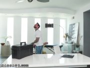 NuruMassage Abella Danger Offers Handyman a Back Massage! 1/16