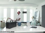 NuruMassage Abella Danger Offers Handyman a Back Massage! 5/16