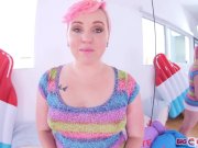 Big tits Miley May POV deepthroat and swallowing cum 1/16
