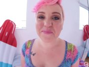 Big tits Miley May POV deepthroat and swallowing cum 2/16