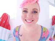 Big tits Miley May POV deepthroat and swallowing cum 3/16