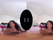 VRHUSH Ebony cutie September Reign rides a sex toy 15/16