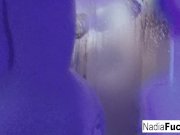 Nadia White masturbating in the shower 15/16