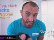 Fitness Rooms Horny gym chick fucks Personal Trainer in instructional video 1/16