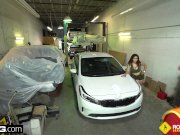 Roadside - Latina titti fucks to get her car back on the road 6/16