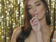 Petite young brunette kicks off 2019 with a masturbation celebration 3/16