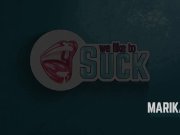 Fingered hottie squirts and sucks cock - Cumshot 2/16