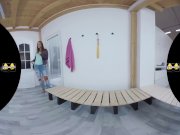 Blonde shows off Pissing skills - Virtual Pee 3/16