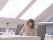 OLD4K. Busty girl receives sperm on body after sex with old partner 1/16