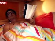 LETSDOEIT - Busty Backpacker given Pussy ORGASM by Old Guy in Hostel 5/16