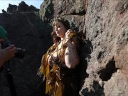 Lana Kendrick bts with her gigantic boobs getting muddy 2/16