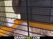 Hunky neighbour fucks her shaved old pussy 4/16