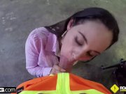 Roadside - Alexandra pays her tow bill with a blowjob & sex 10/16