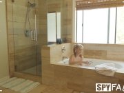 SPYFAM Stealthy Step bro SPIES on masturbating step sister 3/16