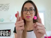 MOFOS - An Asian Teen Eva Yi With A Skinny Body Is Powerless In A Moment With A Huge Cock 1/16