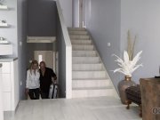 OLD4K. Old businessman and busty blonde arrive at home to have sex 3/16