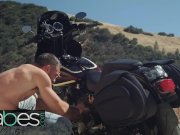 Slutty hitchicker Ashley Adams gets faced fucked and pounded - BABES 1/16