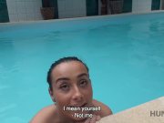 HUNT4K. Cuckold doesn’t know his lovely brunette sells her body 7/16