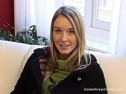 Adorable blonde amateur teen rubs her hairless pussy 2/16