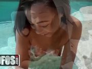 Ebony gf Adrian Maya gets Plowed Poolside while pervs films - MOFOS 6/16