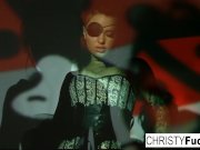 Sexy Christy Mack the Pirate plays with her pussy 7/16