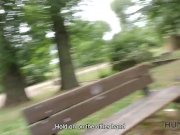 HUNT4K. Cuckold watches how his girlfriend fucks for money in park 4/16