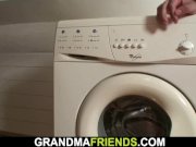 Two repairmen fuck old blonde grandma 7/16