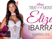 Cute teen Eliza Ibarra plays with her hairy pussy - Twistys 1/16