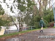 City center parks bring an unusual view on hot peeing babes 10/16