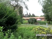 City center parks bring an unusual view on hot peeing babes 4/16