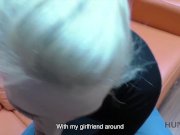 HUNT4K. Blonde stops fighting with BF because stranger gives money 7/16