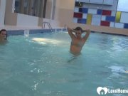 The swimming pool is the best for flashing