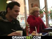 Huge grandma is picked up for cock suck and ride 2/16