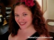 Amateur BBW gets throat fucked by a big hard cock 13/16