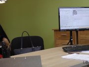 LOAN4K. Long-haired brunette Inga comes to a small loan company 10/16