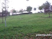 Chicks in need get a relief in nearby park letting us see their pissing 1/16