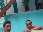 HUNT4K. Cuckold doesn’t know his lovely brunette sells her body 7/16