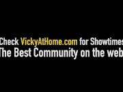 Busty Blonde Bombshell Vicky Vette Tongue Fucks Sunny Lane! 1/16