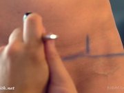 Jeny Smith walks the streets naked with only painted pants. Shocking footag 2/16