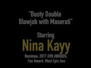 Thick Babes Nina Kayy & Maserati Slobber On Big Cock! 1/16