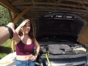Roadside - Latina wife has sex with her mechanic outside 7/16