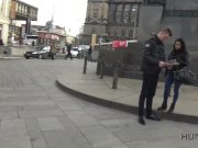 HUNT4K. Busty brunette gets her shaved cunt fucked for cash 2/16