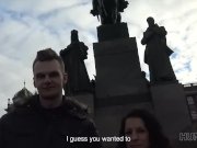 HUNT4K. Busty brunette gets her shaved cunt fucked for cash 5/16