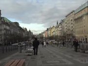 HUNT4K. Busty brunette gets her shaved cunt fucked for cash 6/16