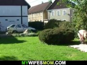 Cheating outdoor sex with girlfriends old blonde mother 3/16