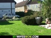 Cheating outdoor sex with girlfriends old blonde mother 4/16