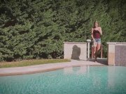 Sizzling hot masturbation solo shows Tiffany Tatum licking ice off her toes 2/16