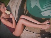 Sizzling hot masturbation solo shows Tiffany Tatum licking ice off her toes 4/16